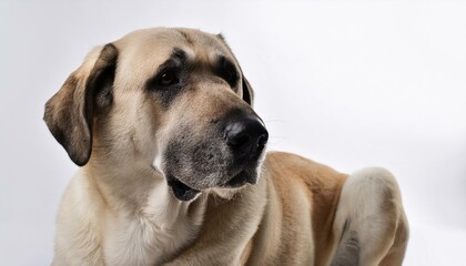 Anatolian Shepherd dog on a white background