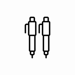 two pens write icon sign
