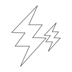 Flash lightning bolt icon. Electric power symbol. Power energy sign, vector illustration, Easily editable