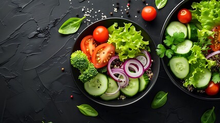 A beautifully arranged quinoa salad with colorful vegetables including bell peppers, cherry tomatoes, cucumbers, and red onions, drizzled with citrus dressing,