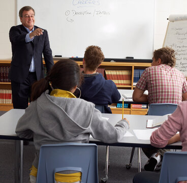 Students and Teacher in Classroom