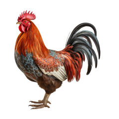 Fototapeta premium Rooster Isolated on a Transparent Background