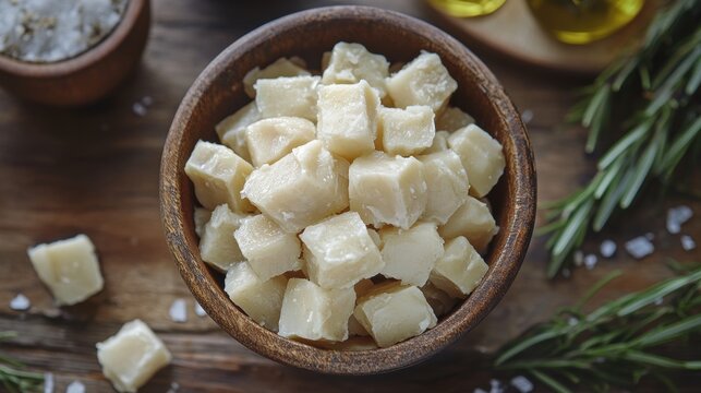 beef tallow cooking alternative, healthy homemade beef tallow cubes crafted from top-grade beef fat, offering a natural and nutritious option to commercial cooking oils