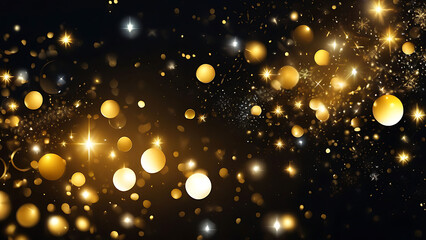 Obraz premium golden bokeh blur lights