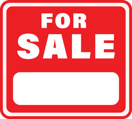 For Sale Banner Sign Illustration Isolated
