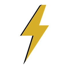Neon lightning flash icon. Lightning Bolt Icons. Neon thunder bolt sign, electrical discharge