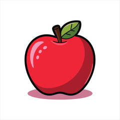 Simple Cartoon Apple Design