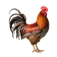 Fototapeta premium Rooster Isolated on a Transparent Background