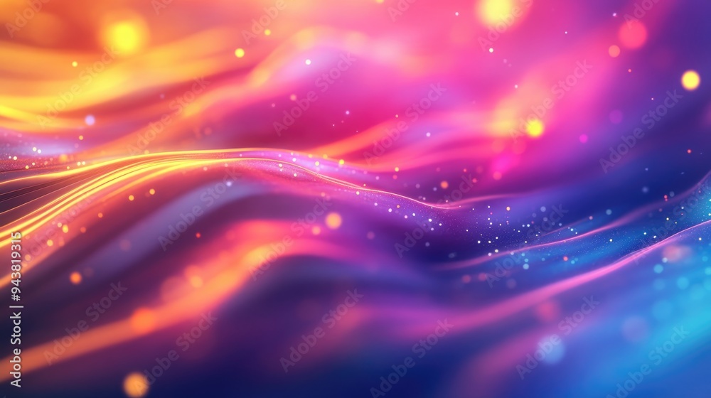 Aufkleber Abstract blurred color background with a 3D cartoon rendering gradient design