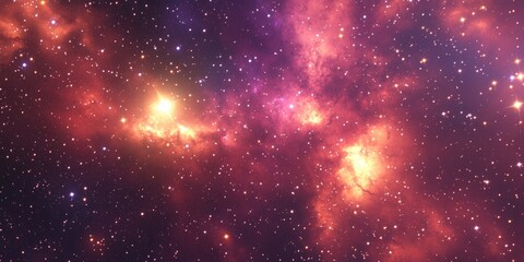 Fototapeta premium 3D cartoon rendering showcasing a star field and nebulae in the Rho Ophiuchus region captured with an amateur DSLR camera