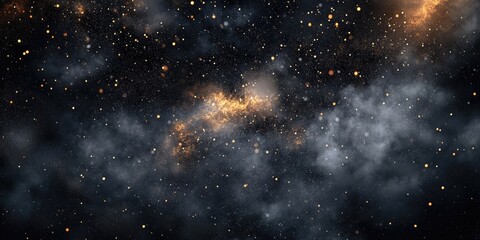 Naklejka premium Cinematic dark background with dust particles in 3D cartoon rendering