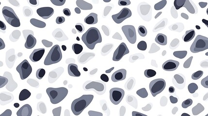 Fototapeta premium Snow Leopard Spots Pattern Background in Cool Gray and White - Vector Illustration of Animal Print Texture for Design, Wallpaper, Fabric, Textile