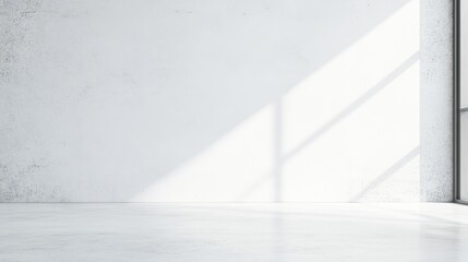 Fototapeta premium An empty, smooth white wall background, providing a blank canvas for creative projects, with a clean and modern look.