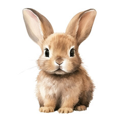 Fototapeta premium rabbit watercolor isolated on transparent background cutout