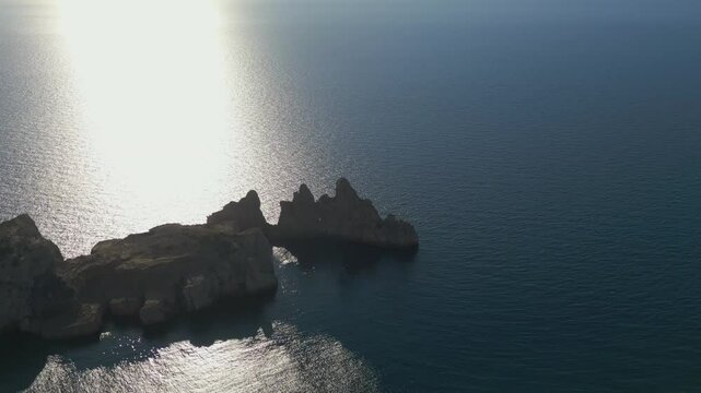 Ses Torretes, islotes en la isla de Ibiza.