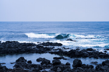 waves and rocks