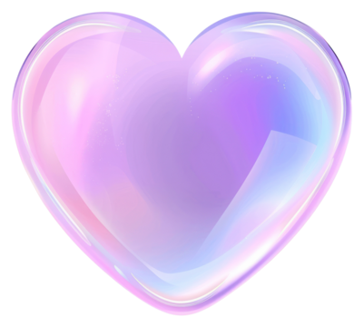 PNG  Glossy pastel heart illustration