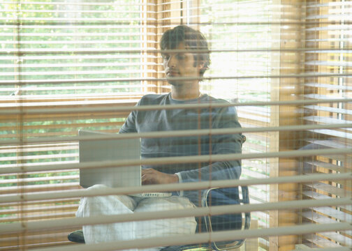 Man Working at Home