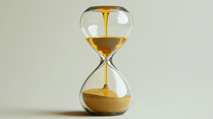 An hourglass with oil dripping instead of sand, representing the fleeting nature of oil reserves and fluctuating prices. [oil price], [time and depletion]