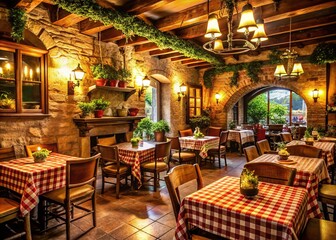 - Concept: Traditional Italian trattoria atmosphere