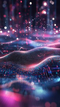 Dynamic 3D scatter plots and data points, surrounded by holographic grids and abstract light patterns, symbolizing advanced analytics
