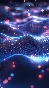 Dynamic 3D scatter plots and data points, surrounded by holographic grids and abstract light patterns, symbolizing advanced analytics