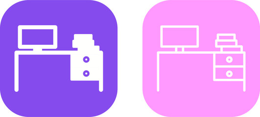 Study Desk II Vector Icon