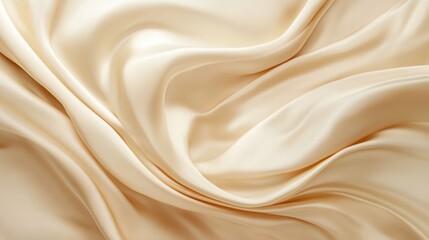 Obraz premium A close-up of a cream-colored fabric.