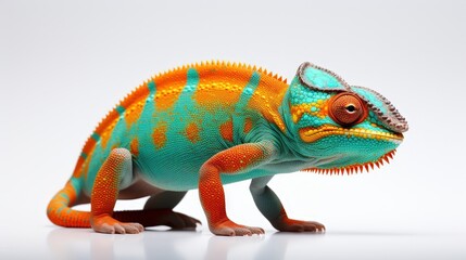 Fototapeta premium Colorful Chameleon with Vibrant Skin