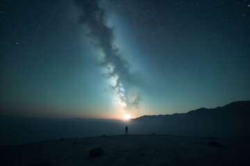 sunset in the mountains