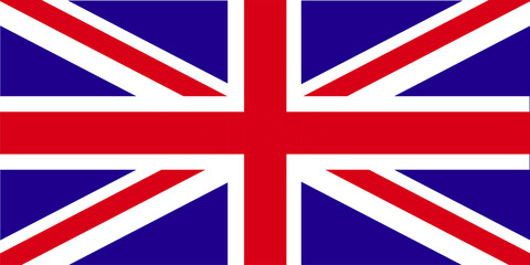 Flag of Great Britain. Flag of the United Kingdom. Flat flag, vector.