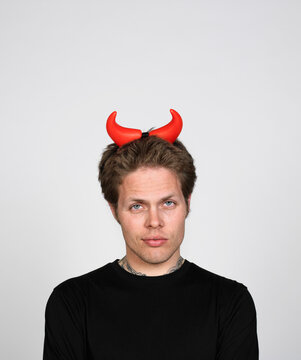 Man with Devil's Horns