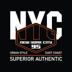 new york superior authentic typography design for print t-shirt, banner, posters