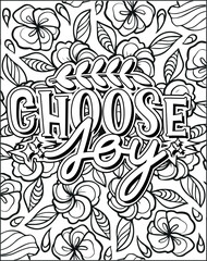 Motivational Quote Coloring Page for Adults. Inspirational Quote Coloring Page. Positive Vibes Coloring Page.