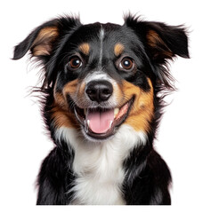 Fototapeta premium PNG Joyful dog portrait in studio