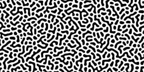 Abstract seamless turing pattern minimal organic geometric white background. black bold line abstract pattern Transparent monochrome striped texture, seamless pattern, modern stylish texture.