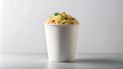 white paper Instant cup noodles