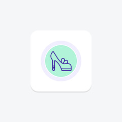 Shopaholic Shoes icon, shoes, shopaholic, fashion, addiction line icon, editable vector icon, pixel perfect, illustrator ai file