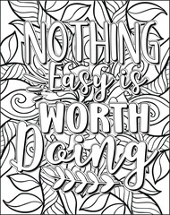 Motivational Quote Coloring Page for Adults. Inspirational Quote Coloring Page. Positive Vibes Coloring Page.