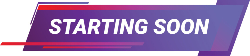 Fototapeta premium Modern geometric lower third banner announcing something starting soon