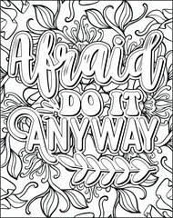 Motivational Quote Coloring Page for Adults. Inspirational Quote Coloring Page. Positive Vibes Coloring Page.