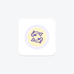 Koi Fish icon, fish, pond, water, japanese line icon, editable vector icon, pixel perfect, illustrator ai file