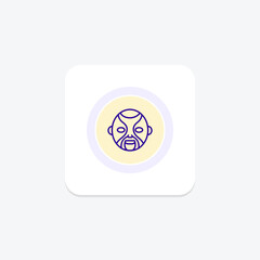 Peking Opera Mask icon, mask, peking, chinese, theater line icon, editable vector icon, pixel perfect, illustrator ai file