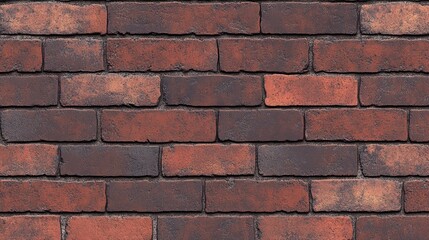 Obraz premium A seamless brick wall texture with rich red and brown tones, offering a classic and industrial background.