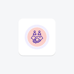 Client Relations icon, clients, client relations icon, client relations illustration, client relations concept, editable vector, pixel perfect, illustrator ai file