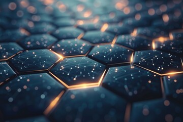 Fototapeta premium Abstract background hexagon network technology