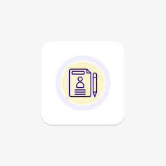 Portfolio icon, work portfolio, portfolio icon, portfolio illustration, portfolio concept, editable vector, pixel perfect, illustrator ai file