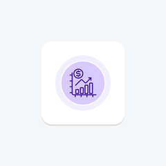 Fototapeta premium Growth icon, grow, growth icon, growth illustration, growth concept, editable vector, pixel perfect, illustrator ai file