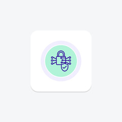 Cyber Lock icon, lock, security, protection, digital line icon, editable vector icon, pixel perfect, illustrator ai file