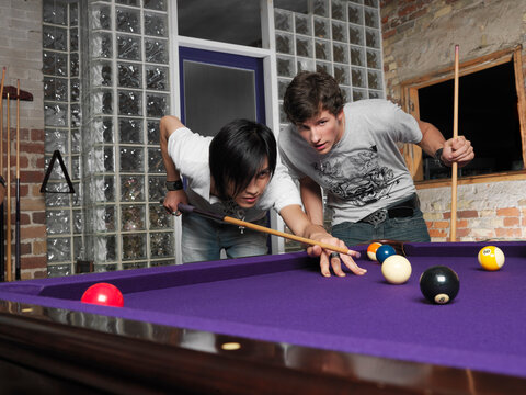 Men Playing Pool